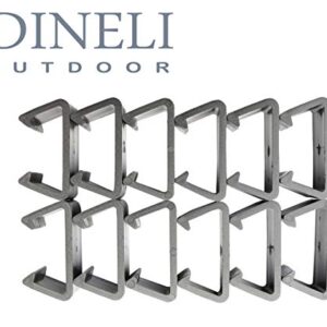 DINELI 12PCS Pack Outdoor Furniture Set Sofa Clips Patio Sectional Connectors Wicker Furniture Accessories Alignment Fasteners Non-Slip Clamps Clips for Rattan Furniture Garden Sofa