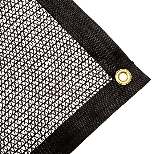 Be Cool Solutions 50% Black Outdoor Sun Shade Canopy: UV Protection Shade Cloth| Lightweight, Easy Setup Mesh Canopy Cover with Grommets| Sturdy, Durable Shade Fabric for Garden, Patio & Porch 12'x16'