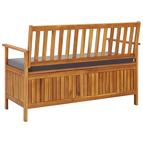 DGZLIIO Modern Rustic Patio Furniture, Outdoor Benches, Patio Storage Bench 47.2" Solid Acacia Wood Suitable for Patio Furniture, Front Porch Decoration and Outdoor Seating.