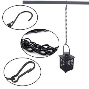 Acronde 4PCS Black Metal Hanging Chains for Bird Feeders, Planters, Lanterns, Billboard, Wind Chimes, Flower Pot Garden