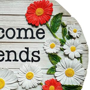 Spoontiques - Garden Décor - Welcome Friends Stepping Stone - Decorative Stone for Garden