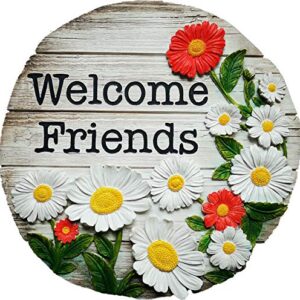 Spoontiques - Garden Décor - Welcome Friends Stepping Stone - Decorative Stone for Garden