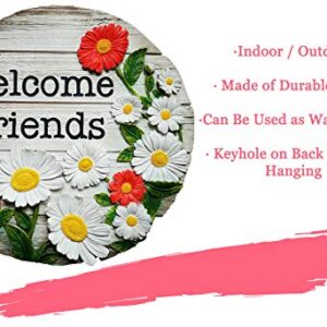 Spoontiques - Garden Décor - Welcome Friends Stepping Stone - Decorative Stone for Garden