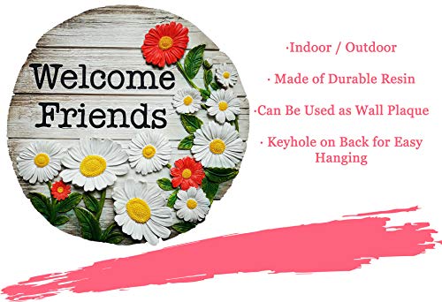 Spoontiques - Garden Décor - Welcome Friends Stepping Stone - Decorative Stone for Garden