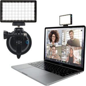 lume cube video conference lighting kit | live streaming, video conferencing, remote working | lighting accessory for laptop, adjustable brightness and color temperature, computer mount included