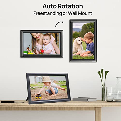 32GB 15.6inch FRAMEO Digital Photo Frame with 1920x1080 FHD IPS LCD Touch Screen, Dual-WiFi Share Photos & Videos Via Frameo App, Support USB Drive/SD Card Extend Storage, Motion Sensor, Auto-Rotate