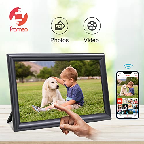 32GB 15.6inch FRAMEO Digital Photo Frame with 1920x1080 FHD IPS LCD Touch Screen, Dual-WiFi Share Photos & Videos Via Frameo App, Support USB Drive/SD Card Extend Storage, Motion Sensor, Auto-Rotate