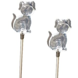 Starry Illuminate 2 PCS Solar Color Changing Cat Kitty Style Garden Stake Light