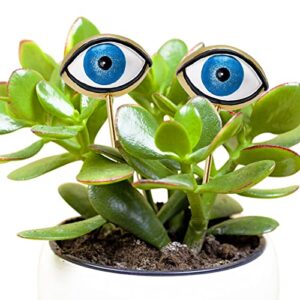 tuitessine resin plant eyes stakes set of 2, eyeball garden plant accessory, evil eye plant picks, indoor outdoor plant pot decoration, novelty gift for plant lover, plant mom, plant lady