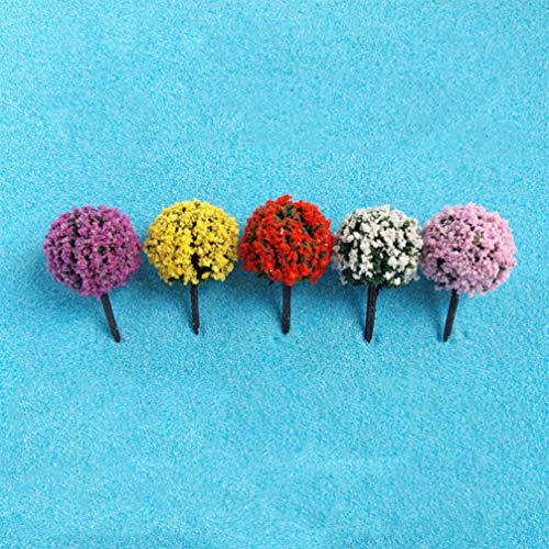 Hemoton 24pcs Micro Landscape Artificial Flower Mini Bundles Fairy Garden Flowers Moss Bonsai Tree Fairy Garden Plant Miniature DIY Landscape Ornament (Colorful)