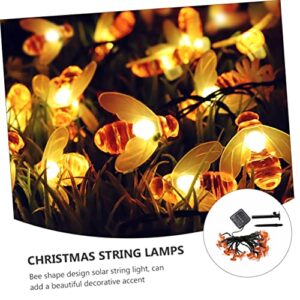 WOONEKY 1 Set Little Bee LED Light Decoración De para Exteriores Fence Decor Garden Lights Decorative Fence Lights String Bumble Bees Fairy Light Outdoor Tree String Lamp The Fence