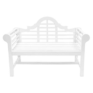 achla designs 125-0002 lutyens garden, 4 ft white bench, 48-in l