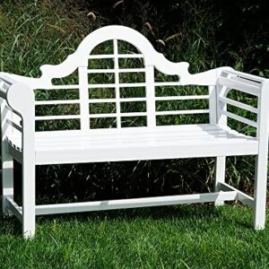 Achla Designs 125-0002 Lutyens Garden, 4 ft White Bench, 48-in L