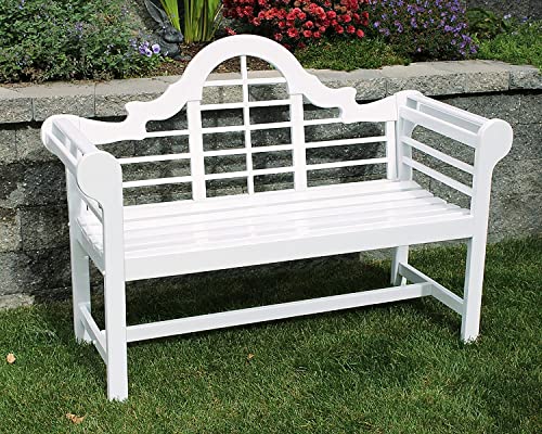 Achla Designs 125-0002 Lutyens Garden, 4 ft White Bench, 48-in L