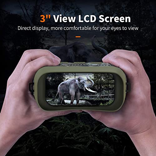 GTHUNDER Digital Night Vision Goggles Binoculars for Total Darkness—FHD 1080P Infrared Digital Night Vision, 32GB Memory Card for Photo and Video Storage—Perfect for Surveillance