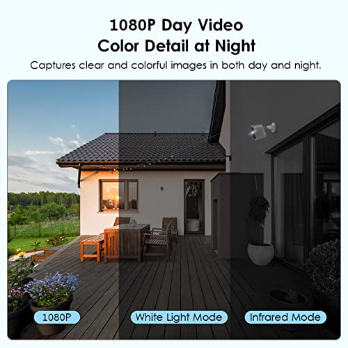 [2023 Upgraded Version] Security Cameras Wireless Outdoor 1080P Battery Powered WiFi Camera Color Night Vision 2-Way Audio AI Motion Detection for Home Security with Cloud/SD IP65 Weatherproof 2 -Pack