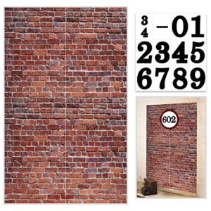 brick wall party backdrop, wall decoration, curtains door, old red brick wall party backdrop, holiday party supplies christmas halloween decoration 78.7″x 49.2″ inch