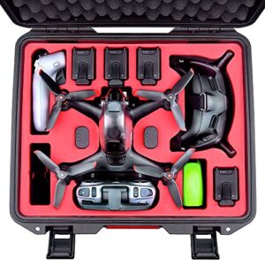 fpvtosky professional hard case for dji fpv [case only] – dji fpv drone carrying case accessories – fits 6 batteries – keep props on