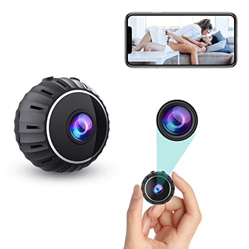 Xmasneed Mini WiFi Spy Camera 1080P, Wireless Hidden Spy Cam Video Recording Live Feed, Home Security Nanny Camera/Auto Night Vision/Motion Activated Alarm(2021 Upgraded Phone APP) (Black)