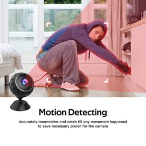 Xmasneed Mini WiFi Spy Camera 1080P, Wireless Hidden Spy Cam Video Recording Live Feed, Home Security Nanny Camera/Auto Night Vision/Motion Activated Alarm(2021 Upgraded Phone APP) (Black)