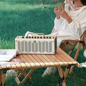 S'more Folding Picnic Table, Portable Camping Table with Carry Bag, Wood Outdoor Table for Picnic, Camping, Travel, Party, Beach, Garden, Patio, gailgating, BBQ,Easy to Assembly (M Size-90cm)