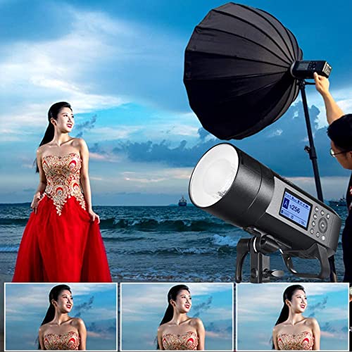 Godox AD400 Pro Outdoor Flash Strobe Light, 400ws 1/8000s HSS TTL All-in-One Studio Strobe, 30W LED Modeling Lamp, 0.01-1s Recycle Time, 390 Full Power Pops Portable Speedlite