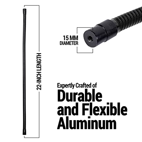 Vidpro FA-22 Heavy-Duty 22-inch Flex Arm Kit - Stiff Yet Flexible Mounting for Mobile Phones Cameras Microphones Lighting and More Fits Most Stands Tripods Rigs Grips and Clamps Holds Up to 3 Lbs
