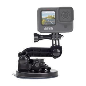 suptig suction cup mount compatible for gopro hero 11 hero 10 hero 9 hero 8 hero 7 hero 6 hero 5 hero 4 hero 3+ hero 3 hero 2 gopro max hero+ hero session and other action cameras (black)