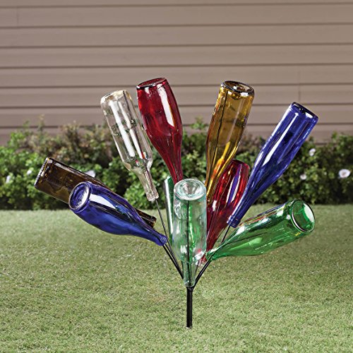 Miles Kimball Lawn and Garden Metal Wine Bottle Holder