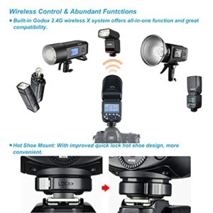 Godox V1-C Round Head Camera Flash Speedlite for Canon, 2.4G Wireless 1/8000S HSS Flash for Canon 6D 7D 50D 60D 500D 550D 600D 650D etc, Suitable for Wedding Portrait Studio Outdoor Photography