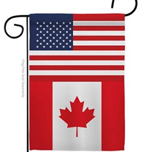 Americana Home & Garden Canada US Friendship Garden Flag Regional Nation International World Country Particular Area House Decoration Banner Small Yard Gift Double-Sided, Made in USA