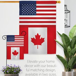 Americana Home & Garden Canada US Friendship Garden Flag Regional Nation International World Country Particular Area House Decoration Banner Small Yard Gift Double-Sided, Made in USA