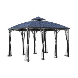 garden winds replacement canopy for the somerset gazebo – standard 350 – midnight trellis