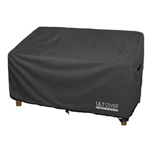 ultcover waterproof outdoor deep seat sofa bench cover 62w x 40d x 35h inch patio furniture loveseat cover, black