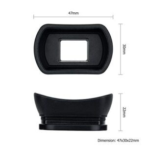 Kiwifotos Long Soft Viewfinder Eyecup Eyepiece for Canon EOS 90D 80D 70D 60D 77D 6D Mark II 5D Mark II Rebel T7 T6 T5 T100 T8i T7i T6s T6i T5i T4i T3i T2i T1i SL3 SL2 SL1 4000D 50D 40D 30D and More