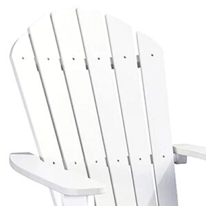 PolyTEAK Extra Large Adirondack Chair, Premium Weather Resistant Poly Lumber, Outdoor Patio Furniture, Up to 350 lbs, Wide Seat Outside Chairs for Porches, Decks, and Pool Side, King Collection, White