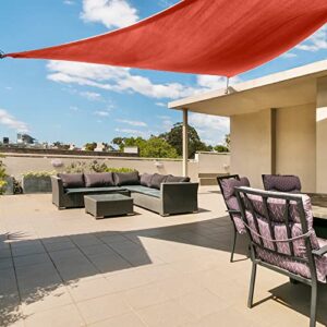 ASTEROUTDOOR 6' x 10' Rectangle Sun Shade Sail UV Block Canopy Cover for Outdoor Patio Backyard Lawn Garden, Terra
