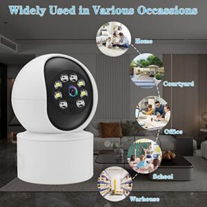 WiFi Plug-in Indoor Security Camera 360-degree Wireless 1080P 2.4GHz Pan Tilt Home Smart Surveillance Camera for Pet/Baby Monitor with Night Vision Motion Detection Dog Camera