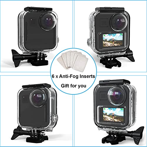 FitStill Compatible Underwater Diving Waterproof Case Protective Shell 45M/147FT with Touchscreen Bracket Accessories for Go Pro Max Action Camera