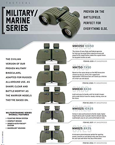 Steiner Military-Marine Series Binoculars, Lightweight Tactical Precision Optics for Any Situation, Waterproof, Green, 7x50