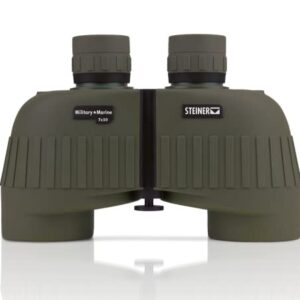 Steiner Military-Marine Series Binoculars, Lightweight Tactical Precision Optics for Any Situation, Waterproof, Green, 7x50