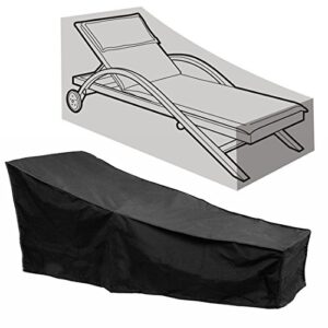 comfysail sun lounger cover waterproof sunbed cover outdoor garden patio furniture with a storage bag,black,208x76x41/79cm