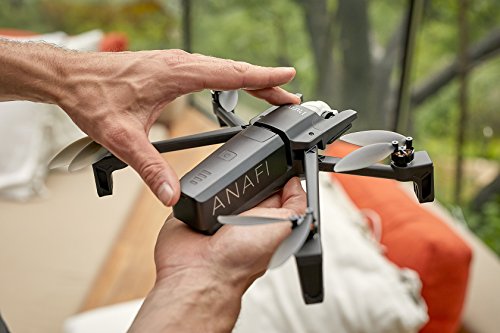 Parrot PF728000 ANAFI Drone, Foldable Quadcopter Drone with 4K HDR Camera, Compact, Silent & Autonomous, Realize your shots with a 180° vertical swivel camera, Dark Grey