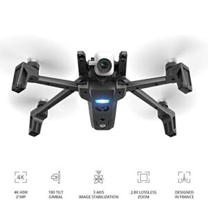 Parrot PF728000 ANAFI Drone, Foldable Quadcopter Drone with 4K HDR Camera, Compact, Silent & Autonomous, Realize your shots with a 180° vertical swivel camera, Dark Grey