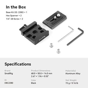 SMALLRIG DSLR and Mirrorless Quick Release Clamp and Plate for Arca Standard - 2280