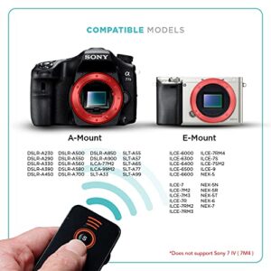 Foto&Tech IR Wireless Remote Control Compatible with Sony A7R IV III II,A7III A9 A7 II A7 A7R A7S A6600 A6500 A6400 A6300 A6000 A55 A65 A77 A99 A900 A700 A580 A560 A550 A500 NEX-7 NEX-6 NEX5T NEX-5R