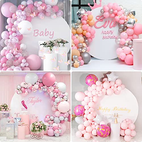 HELAKU White Round Backdrop Cover - 7.2x7.2ft White Circle Backdrop with 2 Backdrop Clips Round Backdrop Background Cover for Birthday Party Baby Shower Wedding Decorations