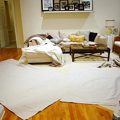 Kingorigin Canvas Drop Cloth 4x12 feet for Painting