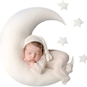 IGMaryBox Baby Moon Star Pillow Newborn Posing Pillow Newborn Photography Prop Newborn Photography Posing Pillows Newborn Photography Props Set (White)