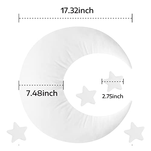 IGMaryBox Baby Moon Star Pillow Newborn Posing Pillow Newborn Photography Prop Newborn Photography Posing Pillows Newborn Photography Props Set (White)